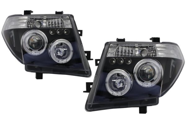 Faruri Nissan Navara D40 (2004-2009) Pathfinder 05-08 Angel Eyes Negre