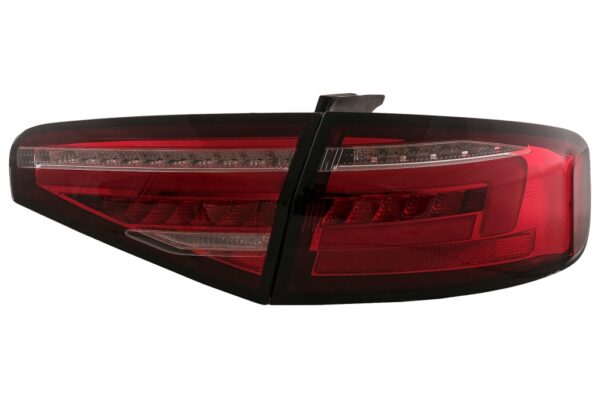 Stopuri Full LED Audi A4 B8 Sedan (2012-2015) Rosu Semnal Dinamic - imagine 2