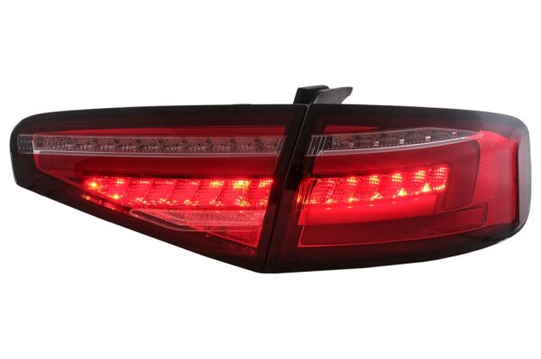 Stopuri Full LED Audi A4 B8 Sedan (2012-2015) Rosu Semnal Dinamic - imagine 3