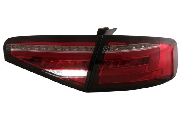 Stopuri Full LED Audi A4 B8 Sedan (2012-2015) Rosu Semnal Dinamic - imagine 4