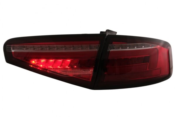 Stopuri Full LED Audi A4 B8 Sedan (2012-2015) Rosu Semnal Dinamic - imagine 6