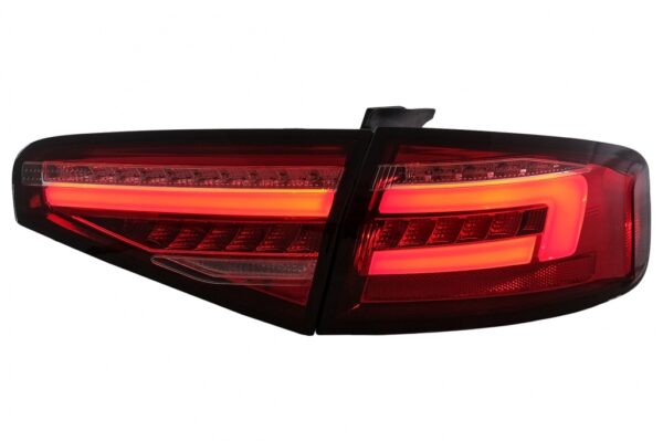 Stopuri Full LED Audi A4 B8 Sedan (2012-2015) Rosu Semnal Dinamic - imagine 7