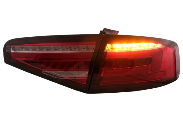 Stopuri Full LED Audi A4 B8 Sedan (2012-2015) Rosu Semnal Dinamic - imagine 8